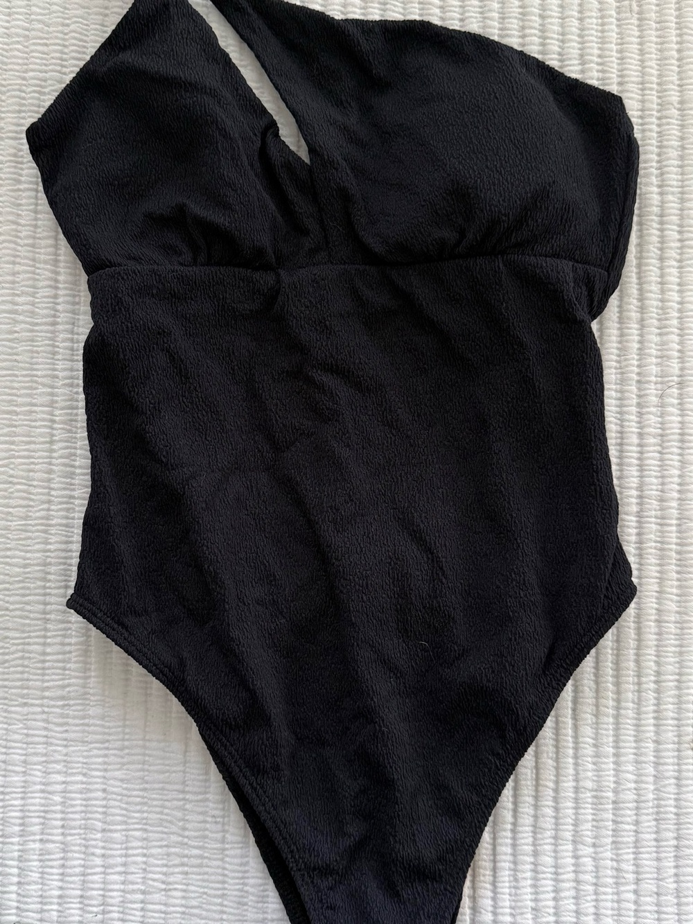 Vix Swimwear Black One-Shoulder One-Piece Swimsuit
